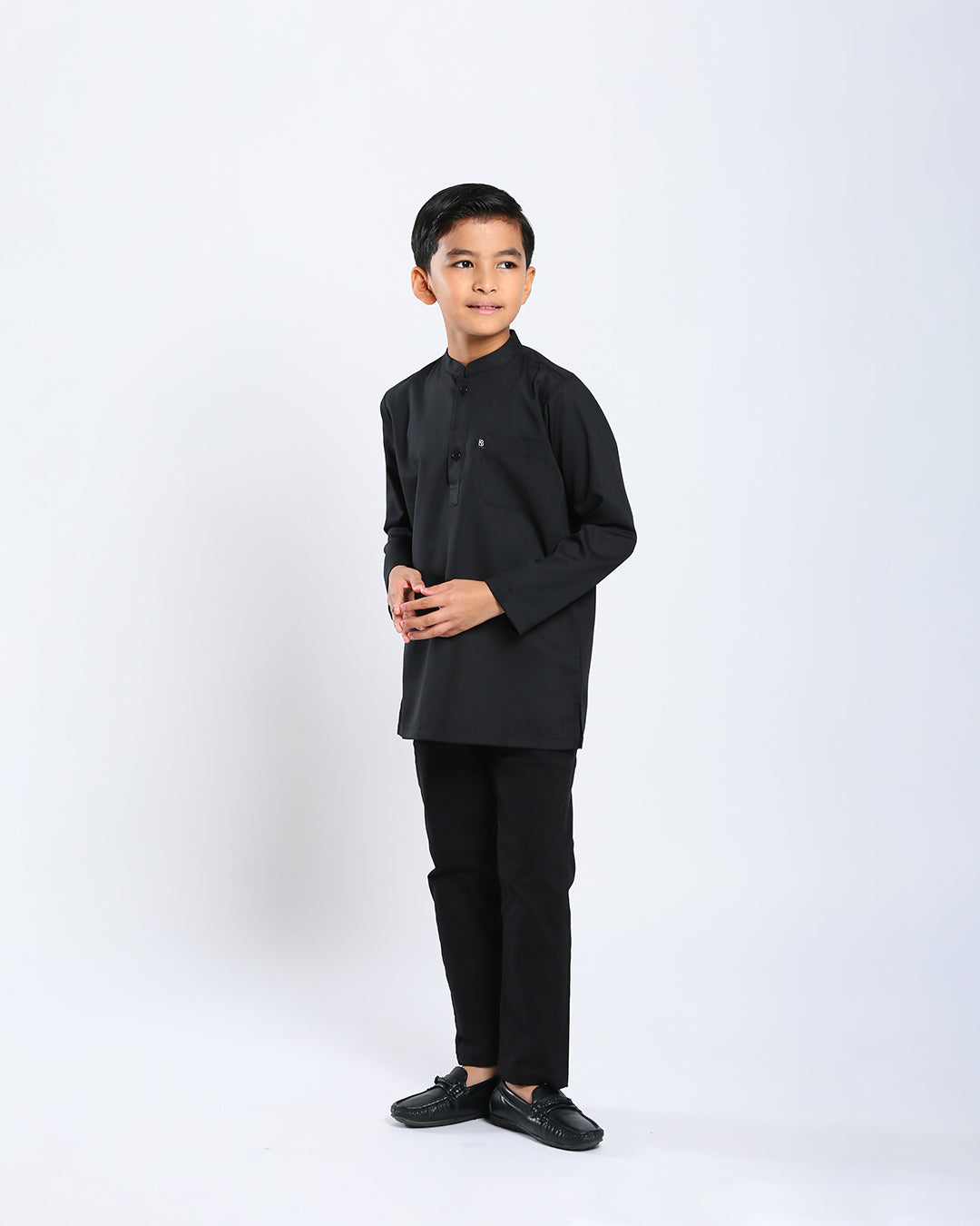 Sultan Baju Melayu Top Kids - BLACK