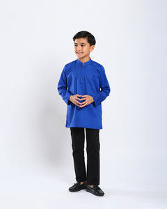 Sultan Baju Melayu Top Kids - ROYAL BLUE