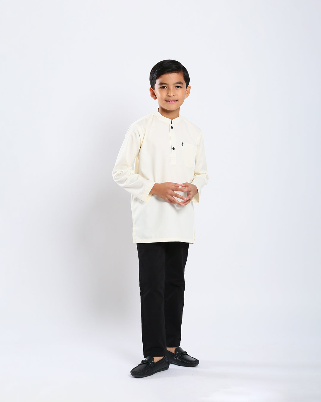 Sultan Baju Melayu Top Kids - CREAM