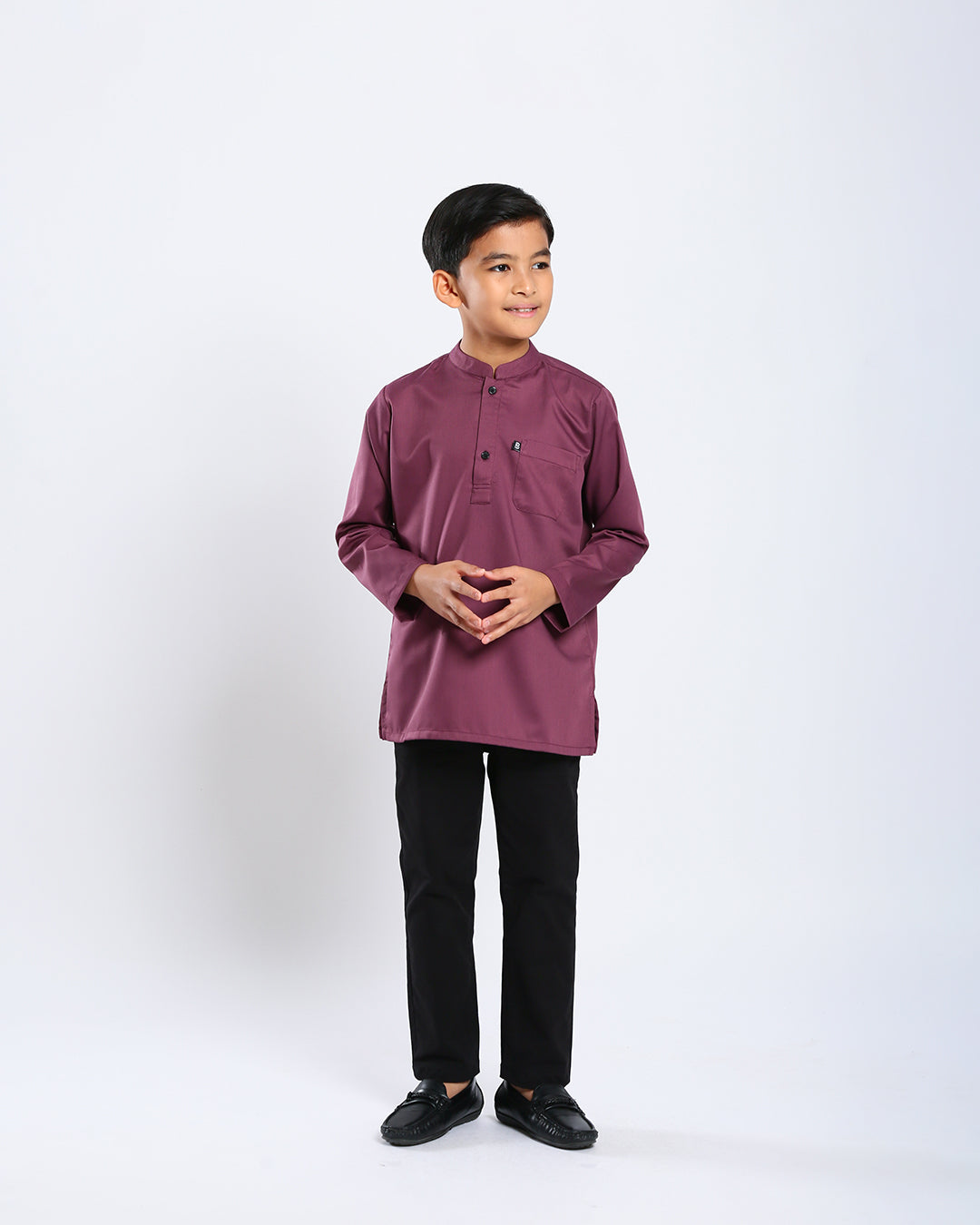 Sultan Baju Melayu Top Kids - PLUM