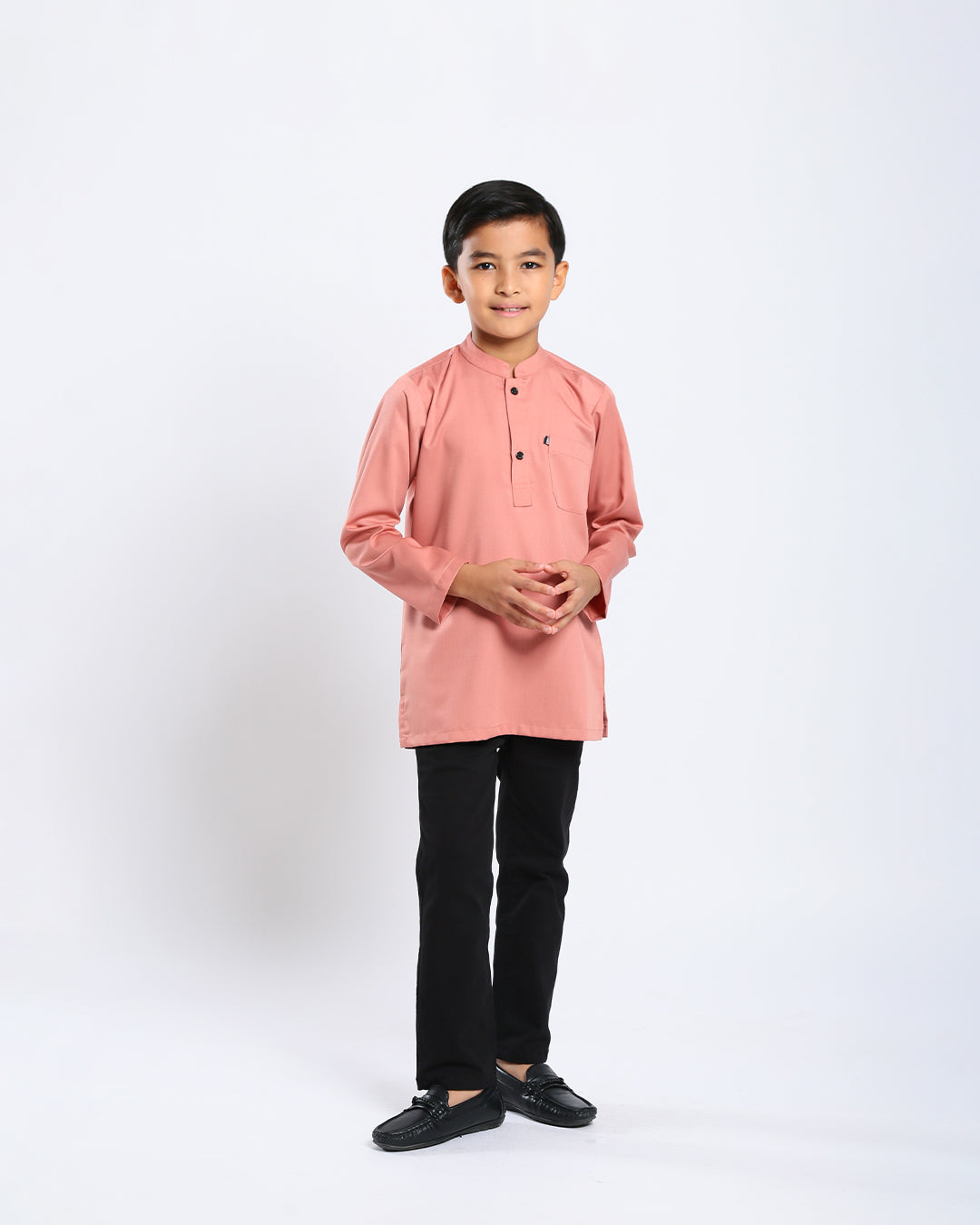 Sultan Baju Melayu Top Kids - PEACH