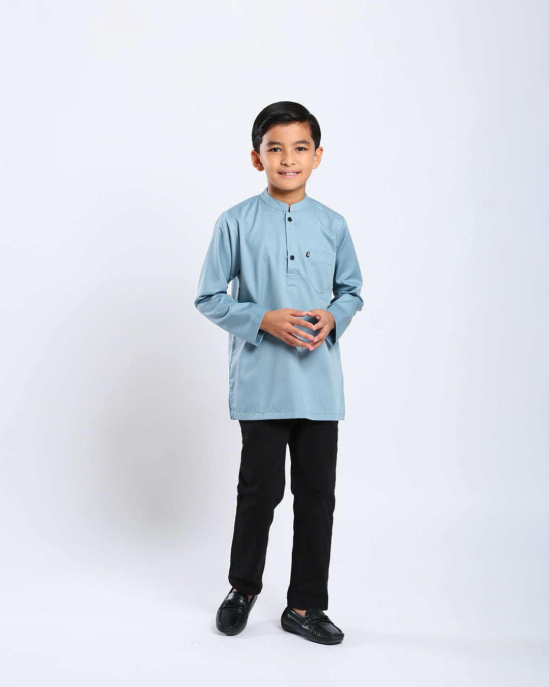 Sultan Baju Melayu Top Kids - DENIM