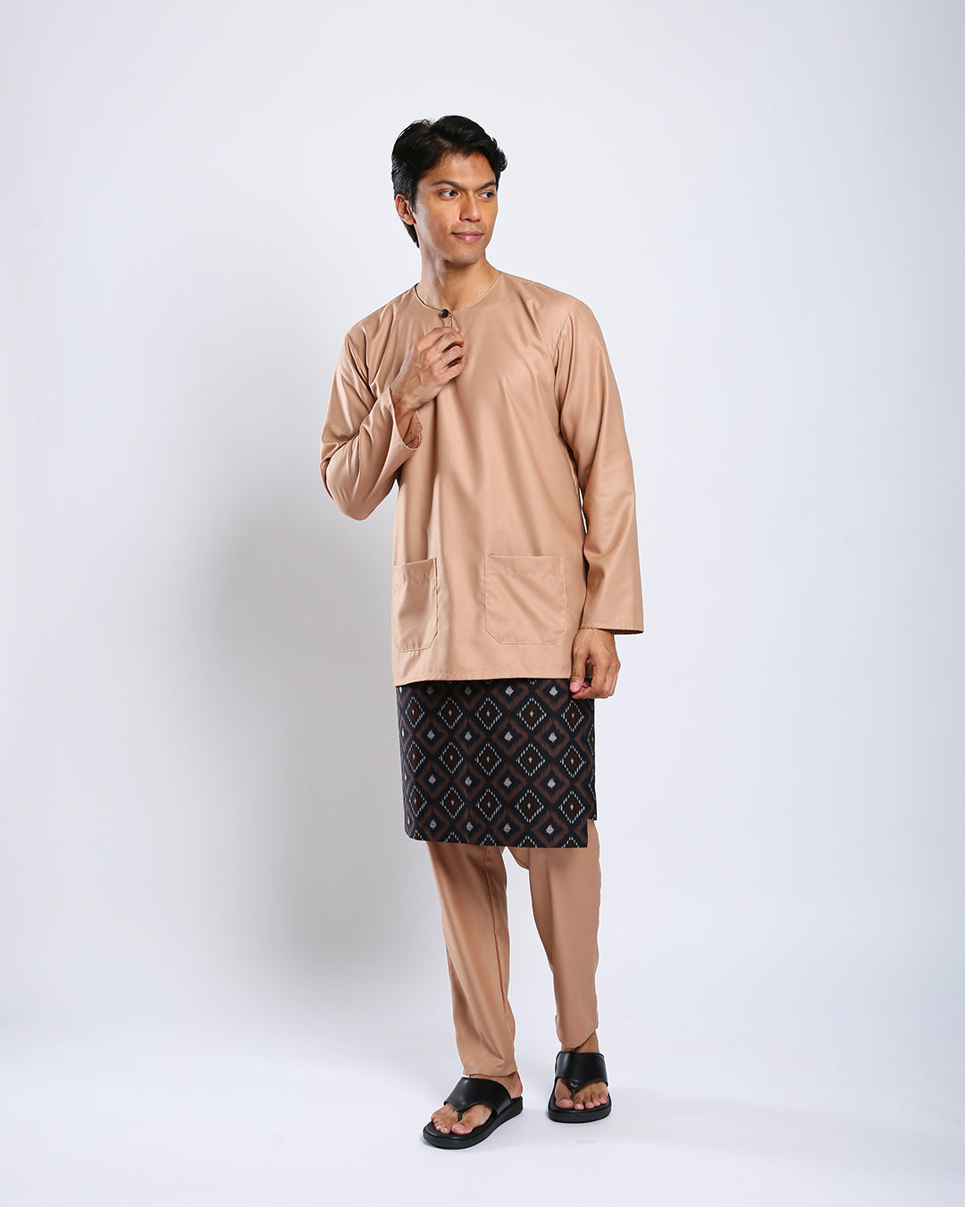 Bangsawan Baju Melayu Set Adults - LIGHT ORANGE