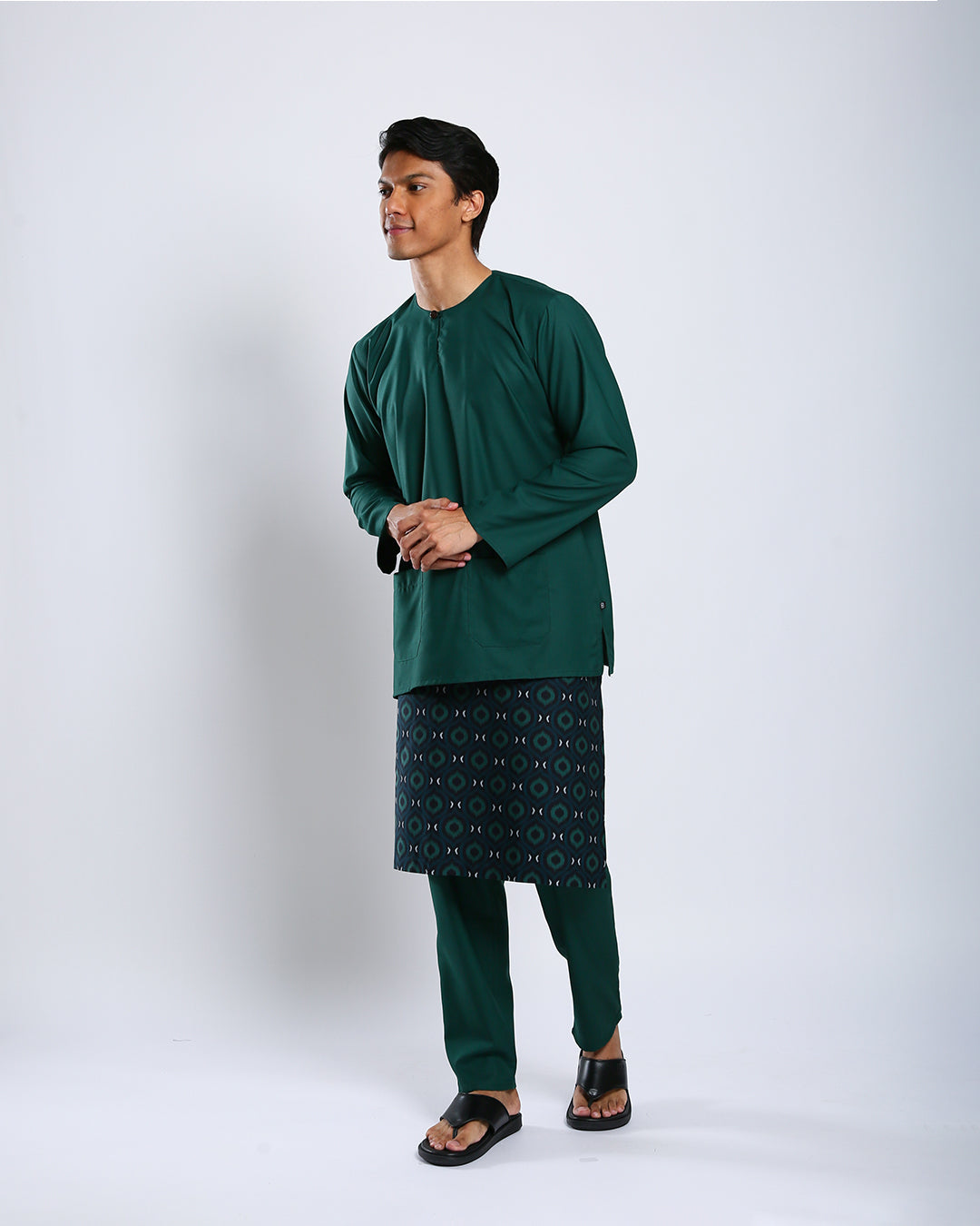 Bangsawan Baju Melayu Set Adults - EMERALD