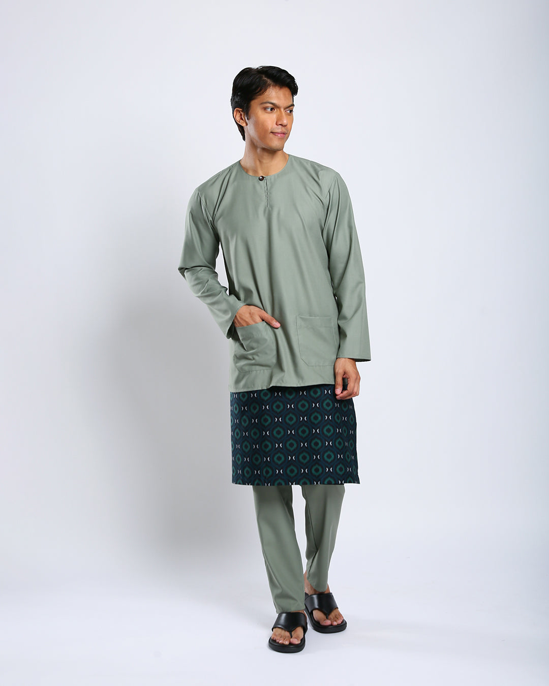 Bangsawan Baju Melayu Set Adults - SAGE