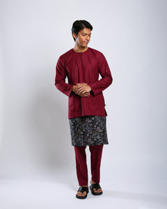 Bangsawan Baju Melayu Set Adults - MAROON