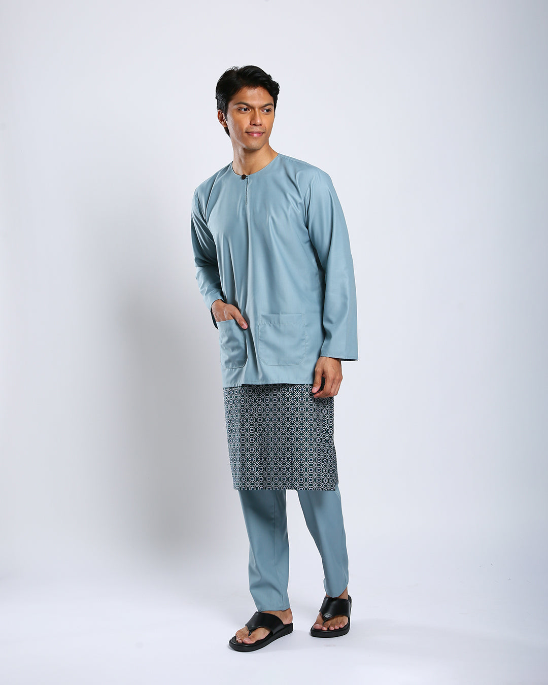 Bangsawan Baju Melayu Set Adults - DENIM