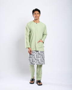 Bangsawan Baju Melayu Set Adults - LIME