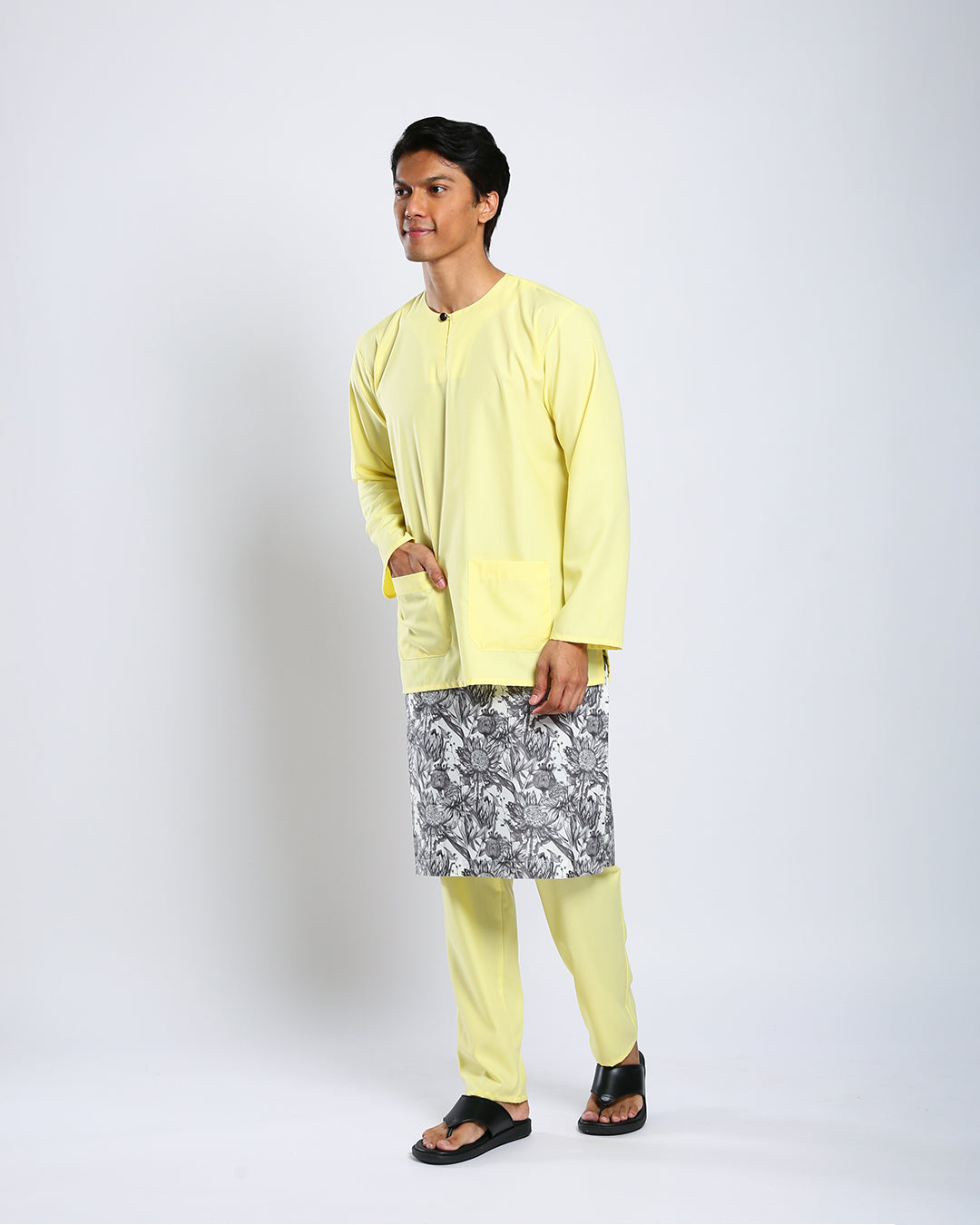 Bangsawan Baju Melayu Set Adults - LIGHT YELLOW