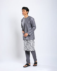 Bangsawan Baju Melayu Set Adults - GREY