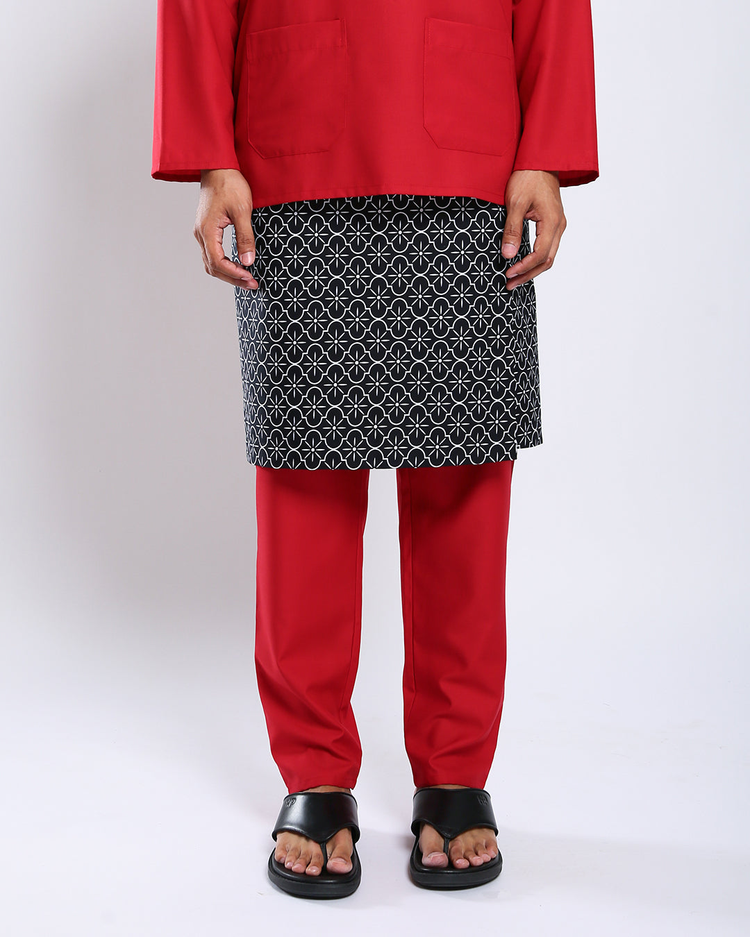 Bangsawan Baju Melayu Set Adults - RED