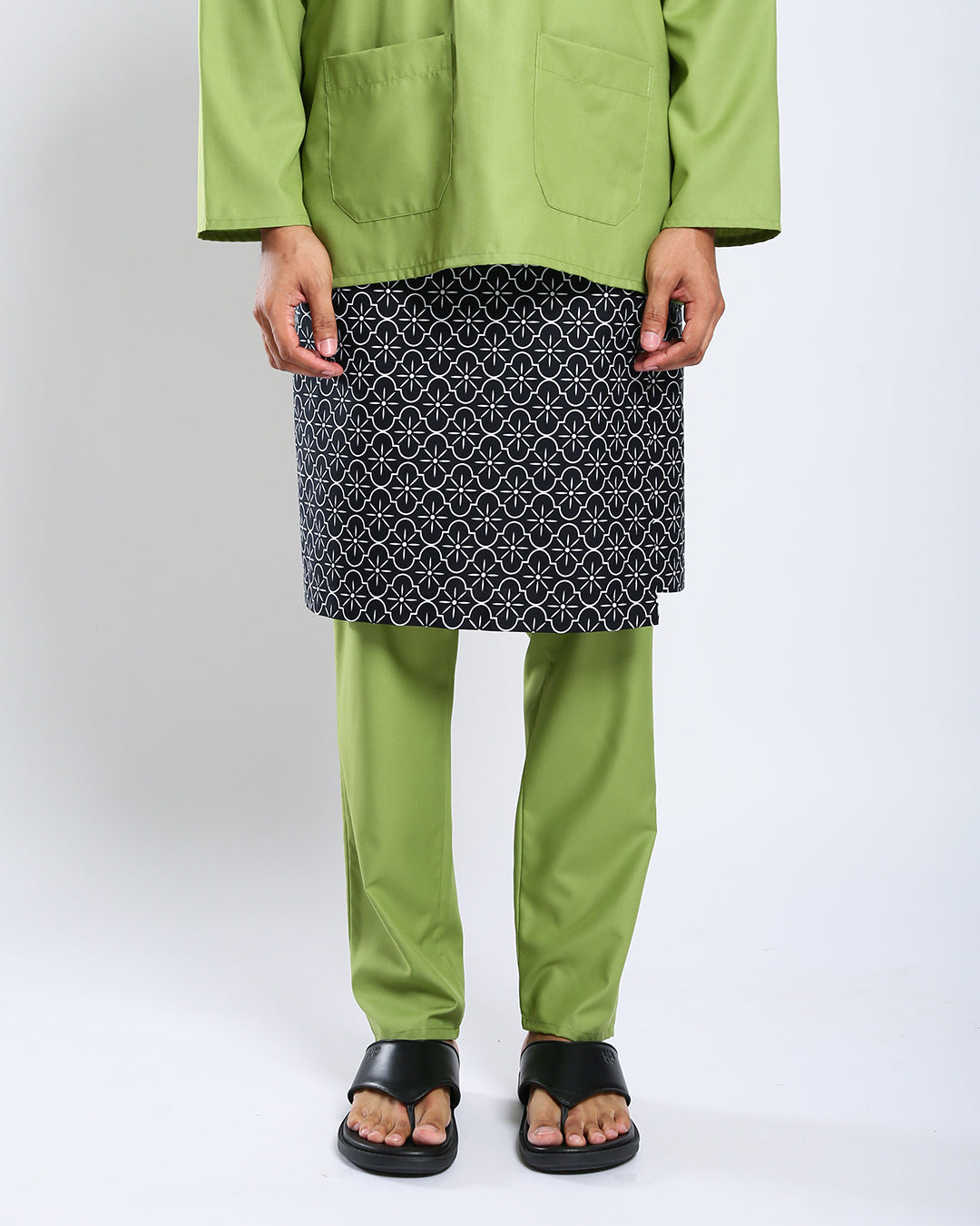 Bangsawan Baju Melayu Set Adults - PEAR GREEN