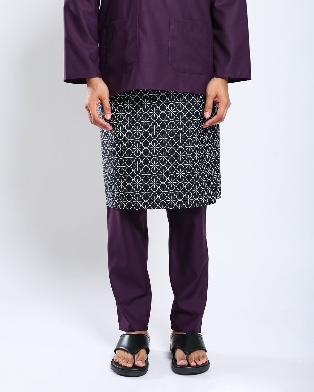 Bangsawan Baju Melayu Set Adults - ROYAL PURPLE