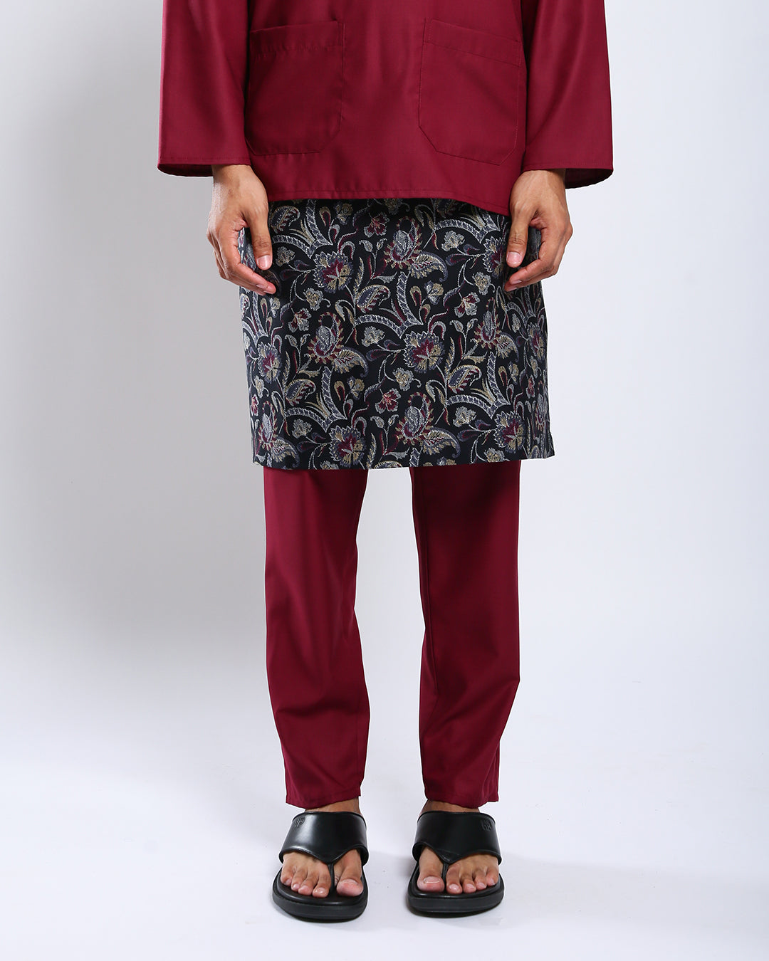 Bangsawan Baju Melayu Set Adults - MAROON