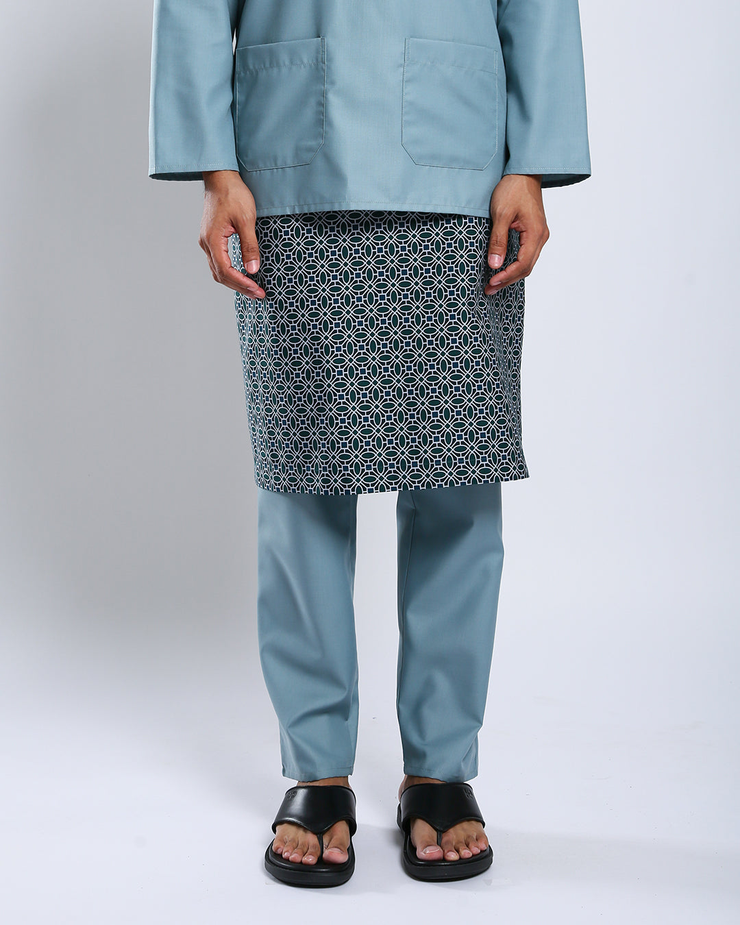 Bangsawan Baju Melayu Set Adults - DENIM