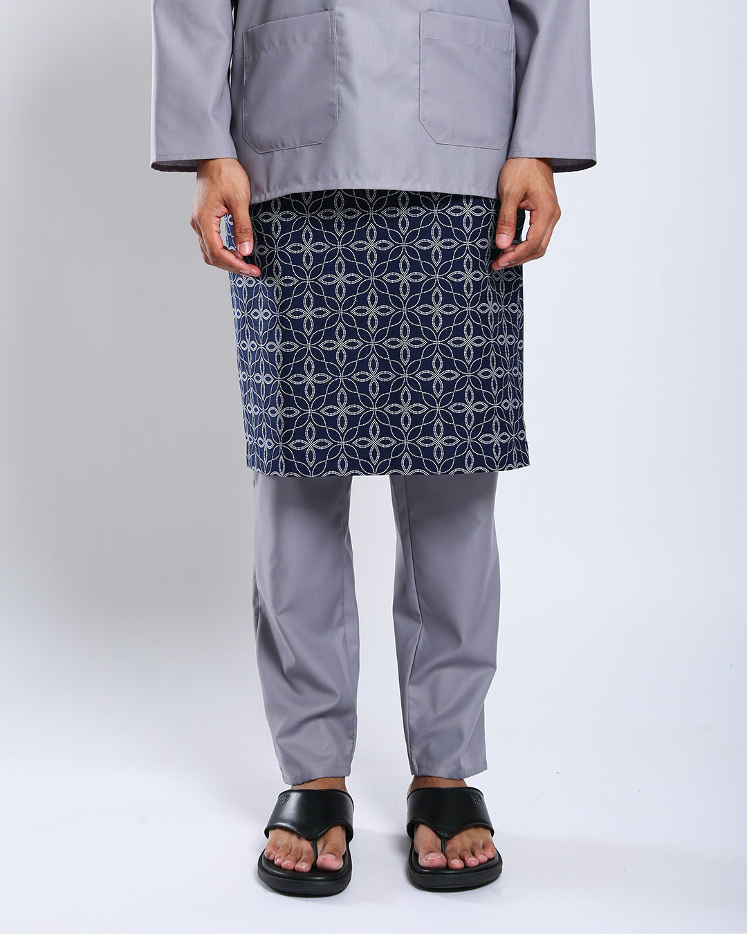 Bangsawan Baju Melayu Set Adults - SILVER