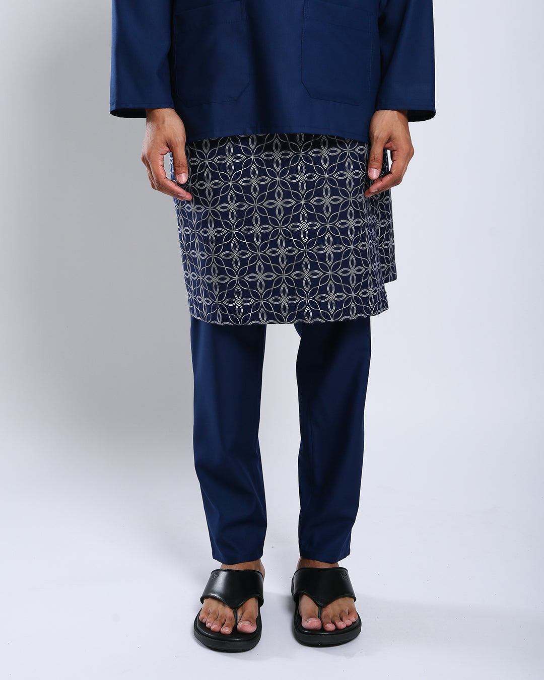 Bangsawan Baju Melayu Set Adults - NAVY