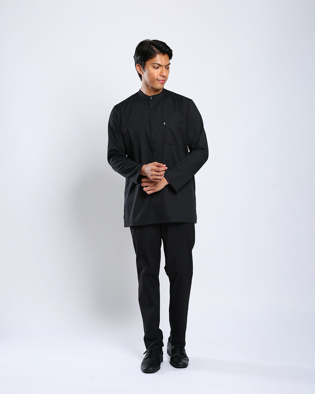 Sultan Baju Melayu Top Adults - BLACK