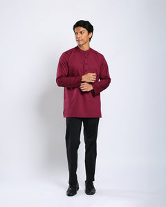 Sultan Baju Melayu Top Adults - MAROON