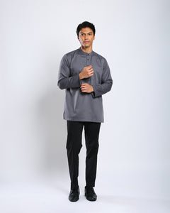 Sultan Baju Melayu Top Adults - GREY