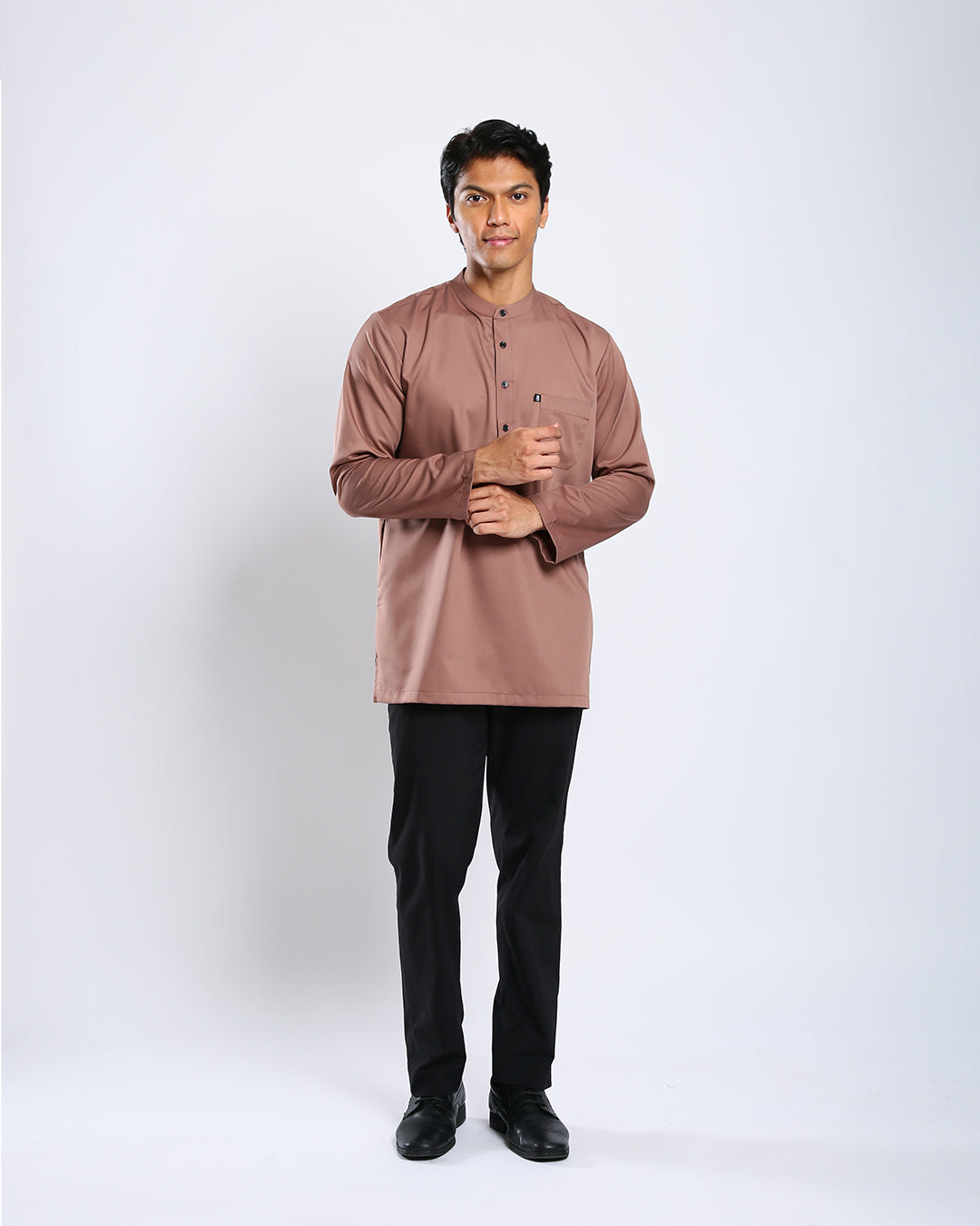 Sultan Baju Melayu Top Adults - BROWN