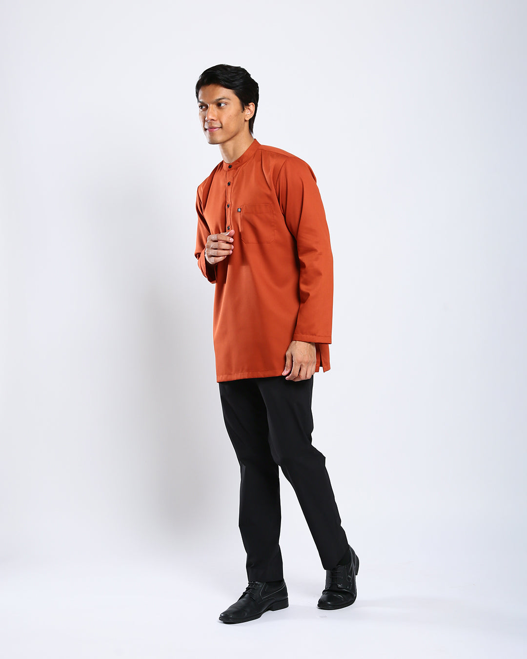 Sultan Baju Melayu Top Adults - BURNT ORANGE