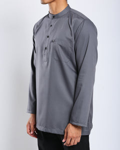 Sultan Baju Melayu Top Adults - GREY