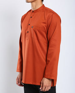 Sultan Baju Melayu Top Adults - BURNT ORANGE