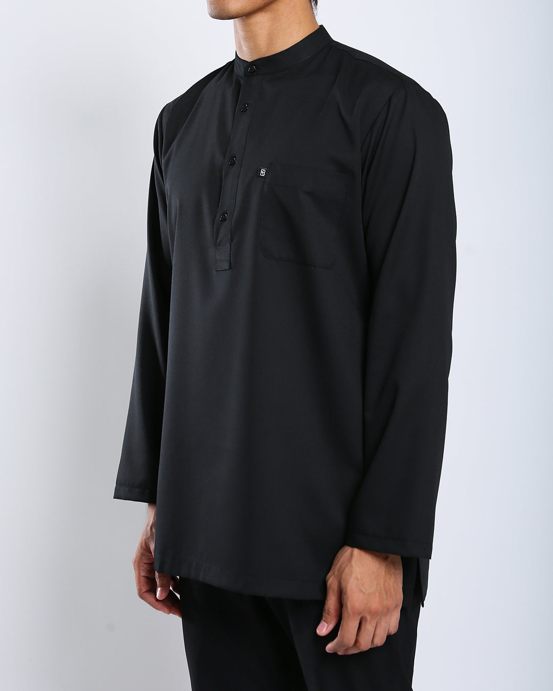 Sultan Baju Melayu Top Adults - BLACK