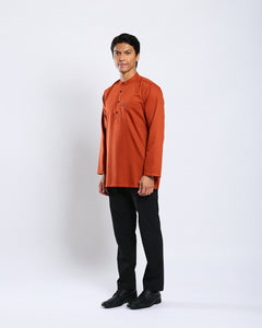 Sultan Baju Melayu Top Adults - BURNT ORANGE