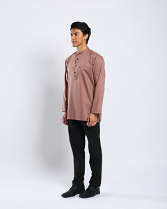 Sultan Baju Melayu Top Adults - BROWN