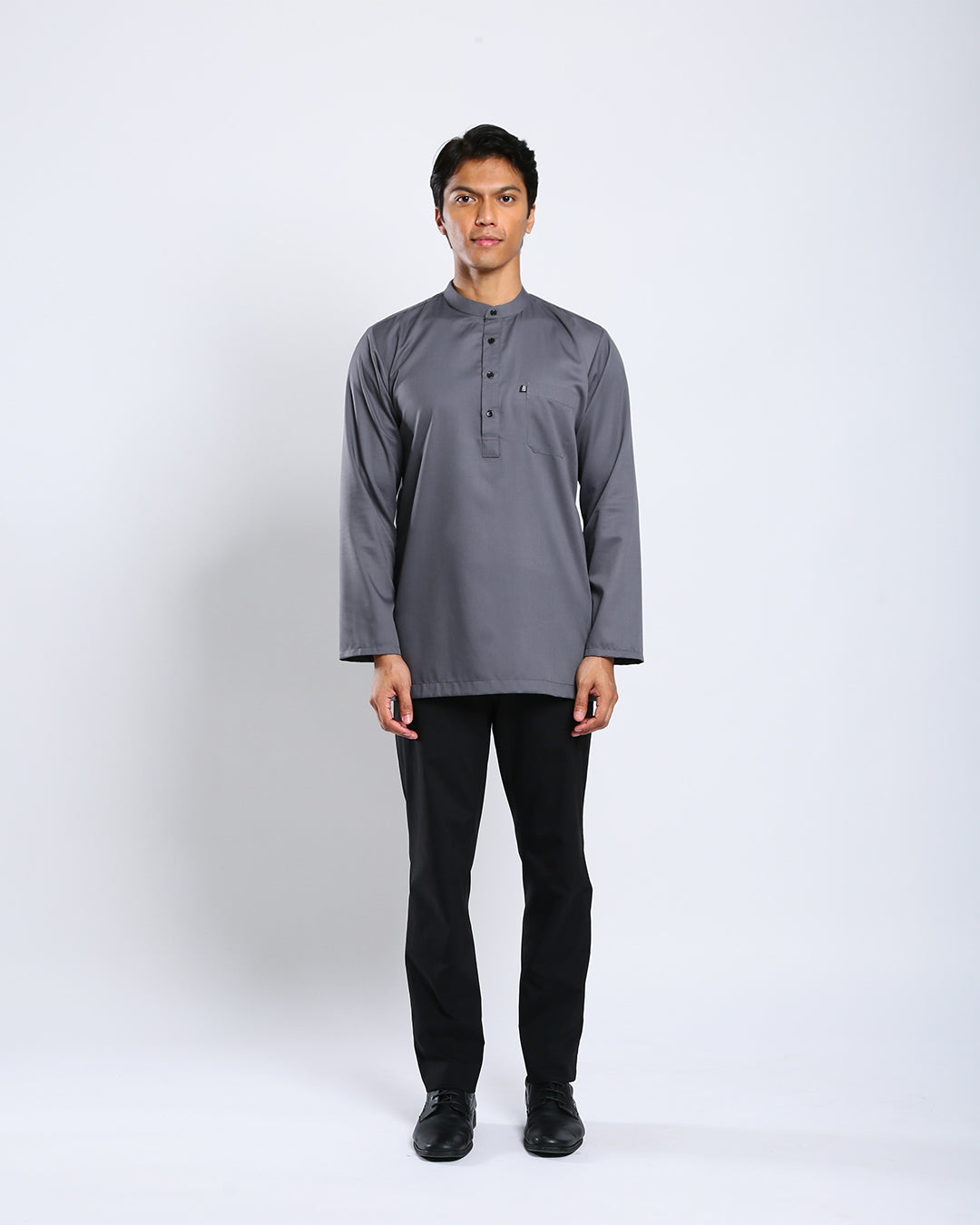 Sultan Baju Melayu Top Adults - GREY