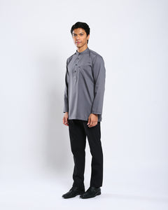 Sultan Baju Melayu Top Adults - GREY