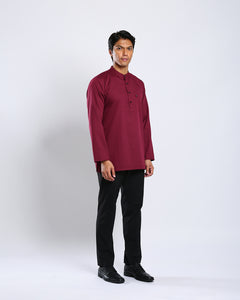 Sultan Baju Melayu Top Adults - MAROON