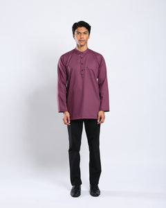 Sultan Baju Melayu Top Adults - PLUM