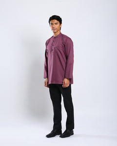 Sultan Baju Melayu Top Adults - PLUM