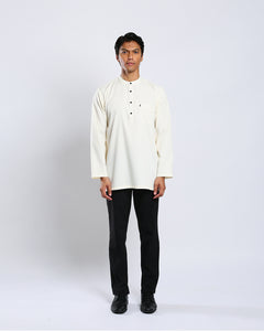 Sultan Baju Melayu Top Adults - CREAM