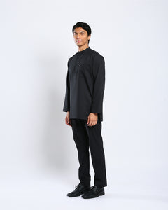 Sultan Baju Melayu Top Adults - BLACK