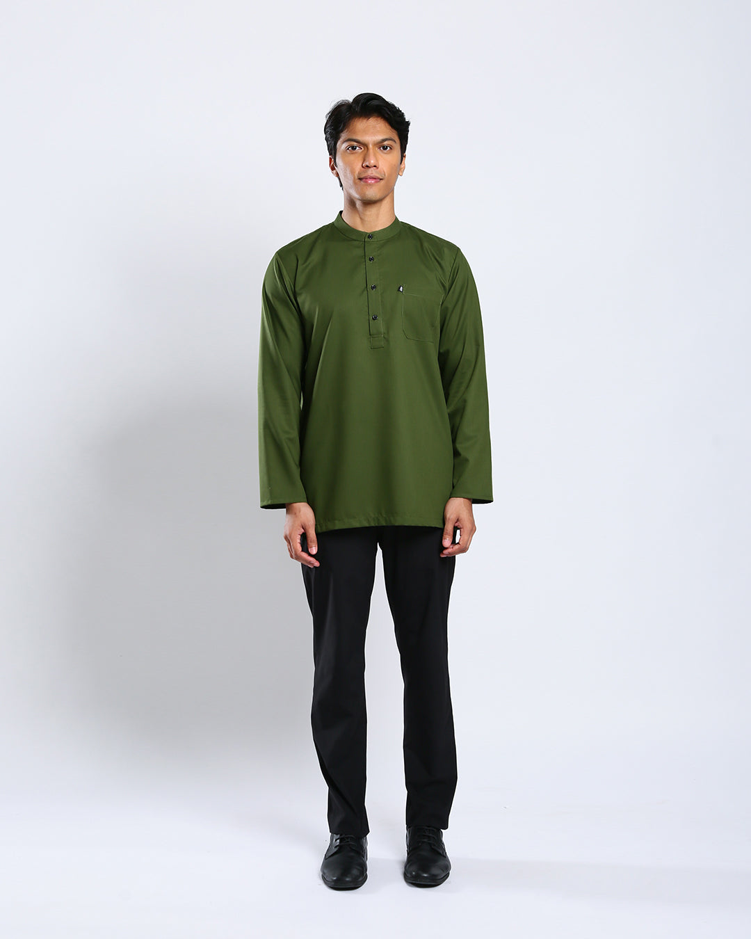 Sultan Baju Melayu Top Adults - OLIVE