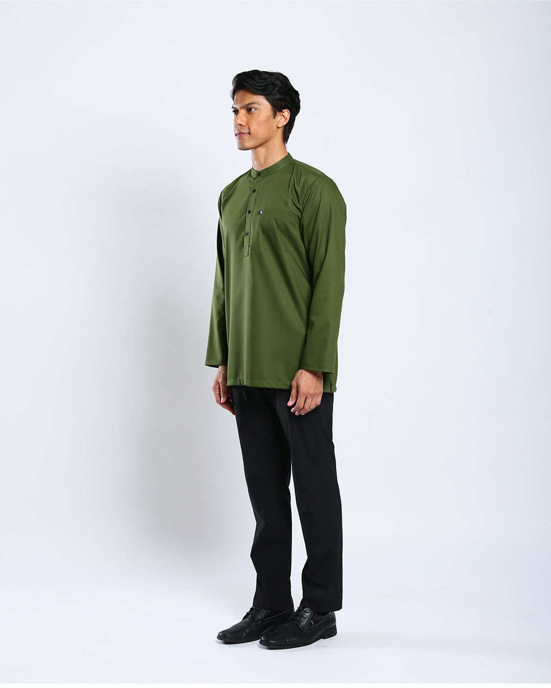 Sultan Baju Melayu Top Adults - OLIVE