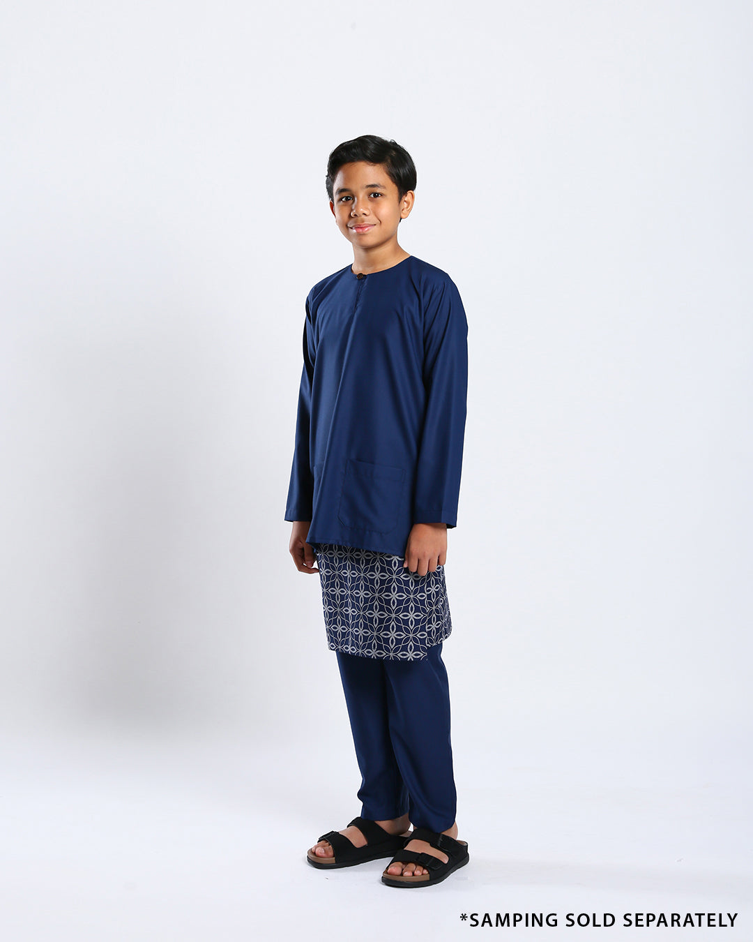 Bangsawan Baju Melayu Set Kids - NAVY