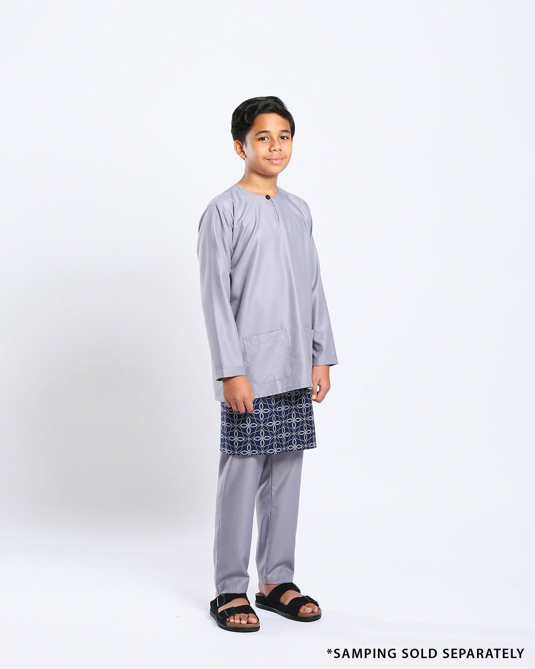 Bangsawan Baju Melayu Set Kids - SILVER