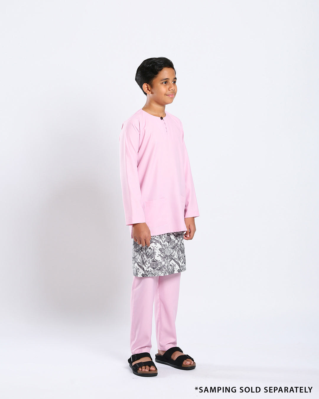 Bangsawan Baju Melayu Set Kids - LIGHT PINK