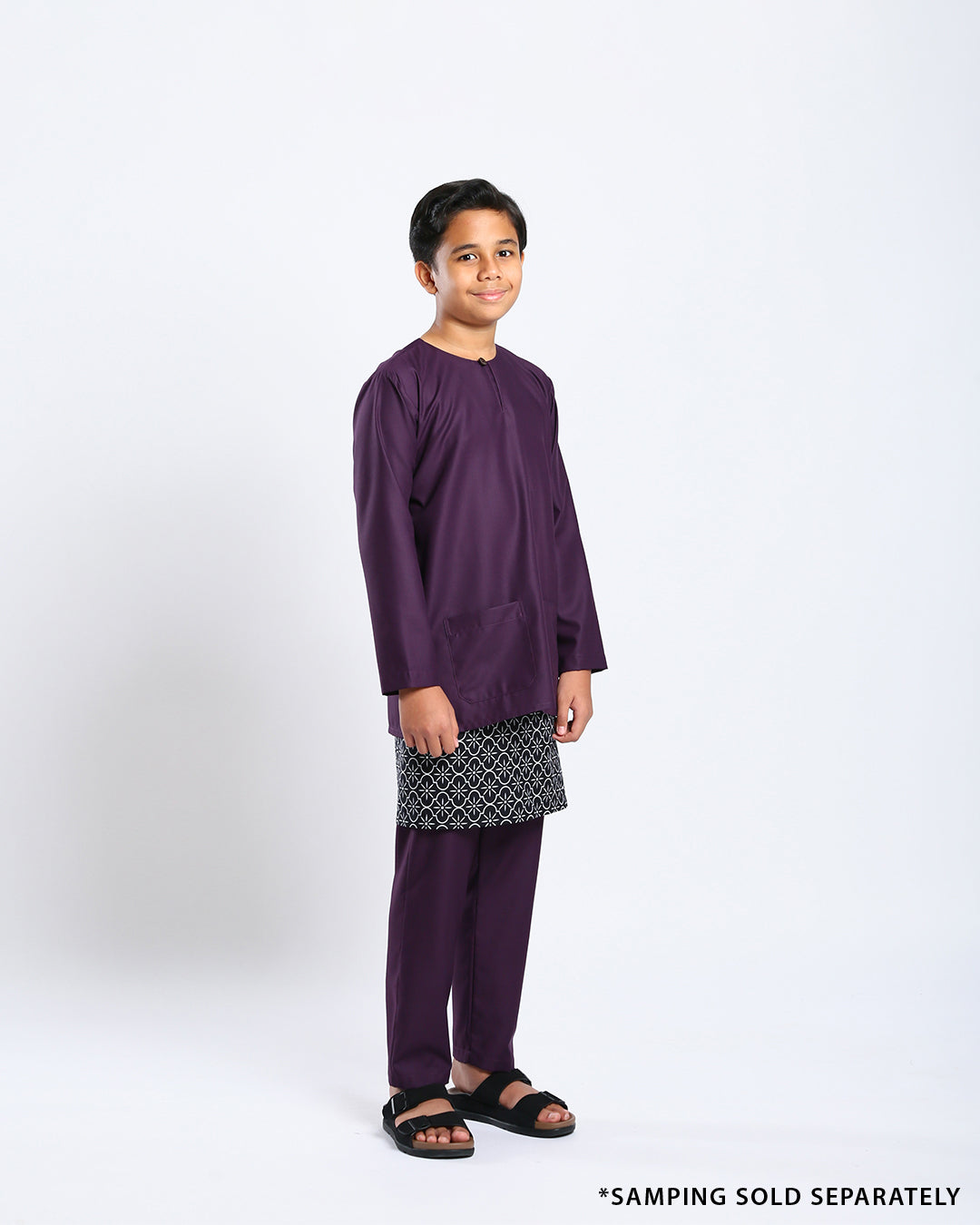 Bangsawan Baju Melayu Set Kids - ROYAL PURPLE