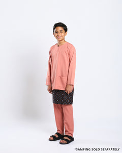 Bangsawan Baju Melayu Set Kids - PEACH