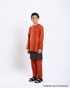 Bangsawan Baju Melayu Set Kids - BURNT ORANGE