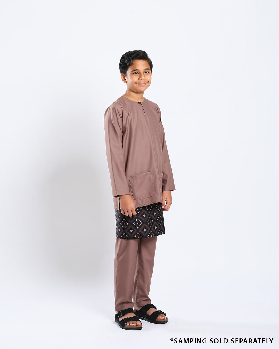 Bangsawan Baju Melayu Set Kids - BROWN