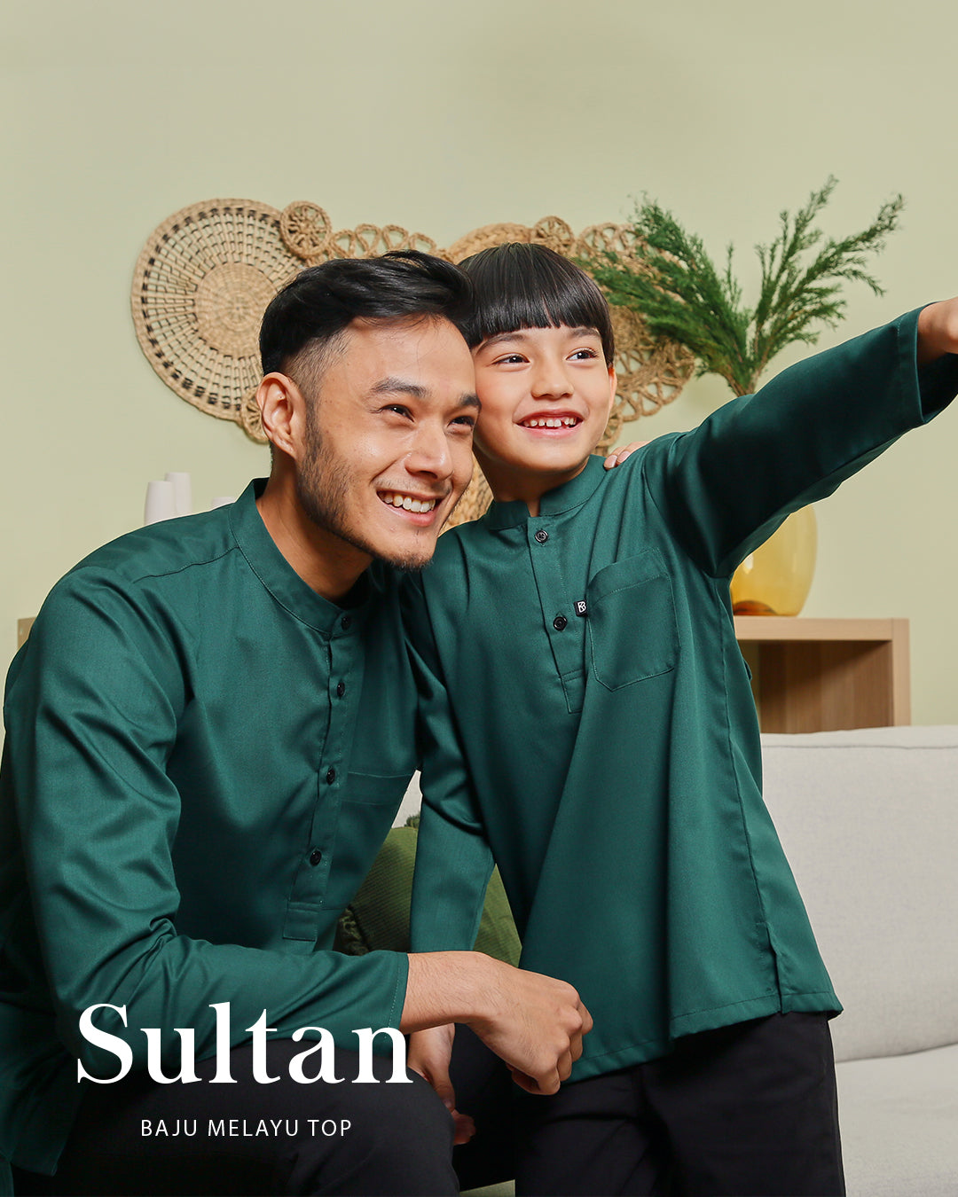 Sultan Baju Melayu Top Kids - DENIM