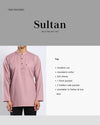 Sultan Baju Melayu Top Adults - DUSTY PURPLE