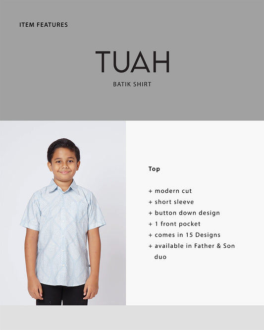 Tuah Batik Shirt Kids - AWAN